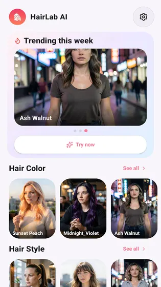 AI Hairstyle Try On & Color screenshot 6 of 6 from Google Play
